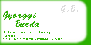 gyorgyi burda business card